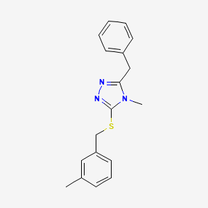 3-benzyl-4-methyl-5-[(3-methylbenzyl)sulfanyl]-4H-1,2,4-triazole