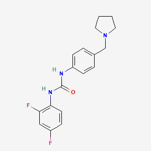 1-(2,4-Difluorophenyl)-3-[4-(pyrrolidin-1-ylmethyl)phenyl]urea