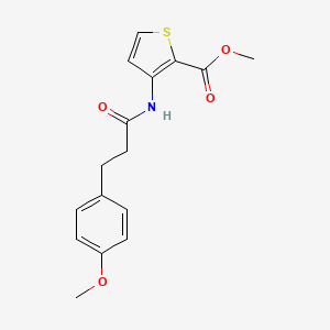 molecular formula C16H17NO4S B10966488 Methyl 3-{[3-(4-methoxyphenyl)propanoyl]amino}thiophene-2-carboxylate 