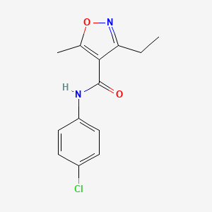 N-(4-chlorophenyl)-3-ethyl-5-methyl-1,2-oxazole-4-carboxamide