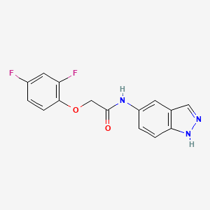 molecular formula C15H11F2N3O2 B10966526 2-(2,4-difluorophenoxy)-N-(1H-indazol-5-yl)acetamide 