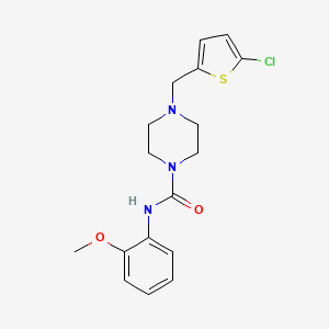 4-[(5-chlorothiophen-2-yl)methyl]-N-(2-methoxyphenyl)piperazine-1-carboxamide