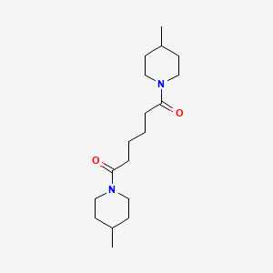 molecular formula C18H32N2O2 B10966567 1,6-Bis(4-methylpiperidin-1-yl)hexane-1,6-dione 