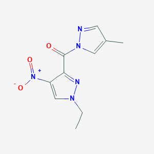 (1-ethyl-4-nitro-1H-pyrazol-3-yl)(4-methyl-1H-pyrazol-1-yl)methanone