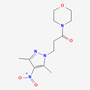 3-(3,5-dimethyl-4-nitro-1H-pyrazol-1-yl)-1-(morpholin-4-yl)propan-1-one