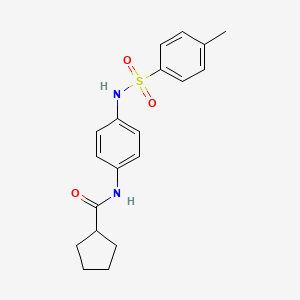 N-(4-{[(4-methylphenyl)sulfonyl]amino}phenyl)cyclopentanecarboxamide