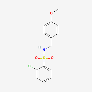 molecular formula C14H14ClNO3S B10966590 2-chloro-N-(4-methoxybenzyl)benzenesulfonamide 