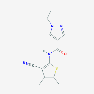 N-(3-cyano-4,5-dimethylthiophen-2-yl)-1-ethyl-1H-pyrazole-4-carboxamide