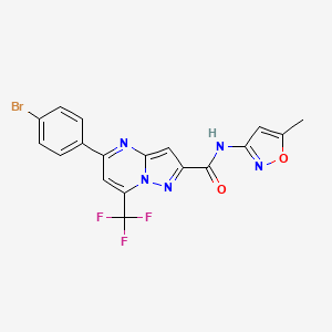 5-(4-bromophenyl)-N-(5-methyl-1,2-oxazol-3-yl)-7-(trifluoromethyl)pyrazolo[1,5-a]pyrimidine-2-carboxamide