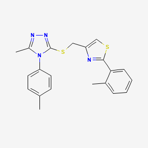 3-methyl-4-(4-methylphenyl)-5-({[2-(2-methylphenyl)-1,3-thiazol-4-yl]methyl}sulfanyl)-4H-1,2,4-triazole