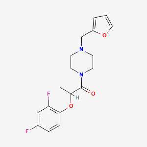 2-(2,4-Difluorophenoxy)-1-[4-(furan-2-ylmethyl)piperazin-1-yl]propan-1-one