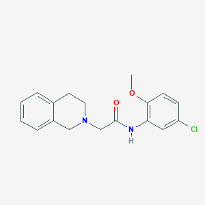 molecular formula C18H19ClN2O2 B10966607 N-(5-chloro-2-methoxyphenyl)-2-(3,4-dihydro-2(1H)-isoquinolinyl)acetamide 