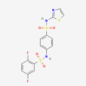 molecular formula C15H11F2N3O4S3 B10966615 2,5-difluoro-N-[4-(1,3-thiazol-2-ylsulfamoyl)phenyl]benzenesulfonamide 