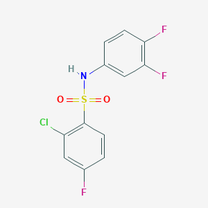 molecular formula C12H7ClF3NO2S B10966618 2-chloro-N-(3,4-difluorophenyl)-4-fluorobenzenesulfonamide 