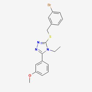 3-[(3-bromobenzyl)sulfanyl]-4-ethyl-5-(3-methoxyphenyl)-4H-1,2,4-triazole