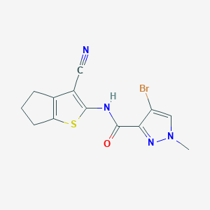 4-bromo-N-(3-cyano-5,6-dihydro-4H-cyclopenta[b]thiophen-2-yl)-1-methyl-1H-pyrazole-3-carboxamide