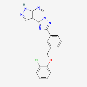 2-{3-[(2-chlorophenoxy)methyl]phenyl}-7H-pyrazolo[4,3-e][1,2,4]triazolo[1,5-c]pyrimidine