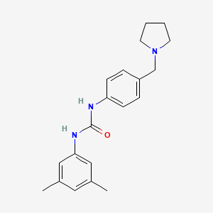 molecular formula C20H25N3O B10966735 1-(3,5-Dimethylphenyl)-3-[4-(pyrrolidin-1-ylmethyl)phenyl]urea 