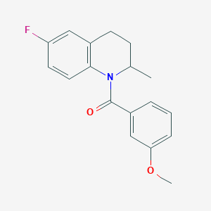 (6-fluoro-2-methyl-3,4-dihydroquinolin-1(2H)-yl)(3-methoxyphenyl)methanone