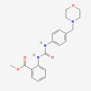 molecular formula C20H23N3O4 B10966756 Methyl 2-({[4-(morpholin-4-ylmethyl)phenyl]carbamoyl}amino)benzoate 