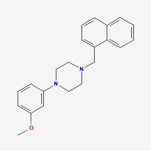 molecular formula C22H24N2O B10966764 1-(3-Methoxyphenyl)-4-(naphthalen-1-ylmethyl)piperazine 