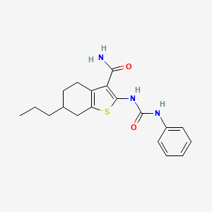 2-[(Phenylcarbamoyl)amino]-6-propyl-4,5,6,7-tetrahydro-1-benzothiophene-3-carboxamide