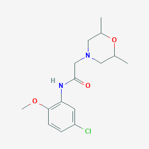 N-(5-chloro-2-methoxyphenyl)-2-(2,6-dimethylmorpholin-4-yl)acetamide