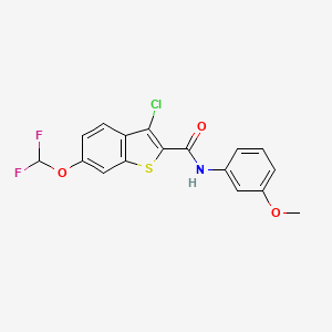 3-chloro-6-(difluoromethoxy)-N-(3-methoxyphenyl)-1-benzothiophene-2-carboxamide