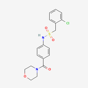 molecular formula C18H19ClN2O4S B10966832 1-(2-chlorophenyl)-N-[4-(morpholin-4-ylcarbonyl)phenyl]methanesulfonamide 