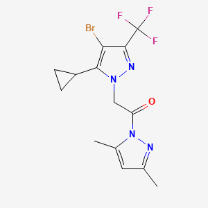 2-[4-bromo-5-cyclopropyl-3-(trifluoromethyl)-1H-pyrazol-1-yl]-1-(3,5-dimethyl-1H-pyrazol-1-yl)ethanone