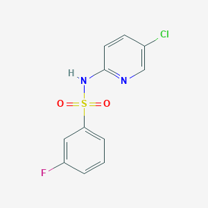 molecular formula C11H8ClFN2O2S B10966869 N-(5-chloropyridin-2-yl)-3-fluorobenzenesulfonamide 