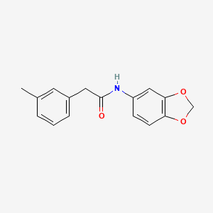 molecular formula C16H15NO3 B10966882 N-(1,3-benzodioxol-5-yl)-2-(3-methylphenyl)acetamide 