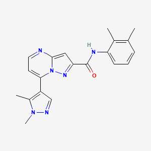 molecular formula C20H20N6O B10966889 N-(2,3-dimethylphenyl)-7-(1,5-dimethyl-1H-pyrazol-4-yl)pyrazolo[1,5-a]pyrimidine-2-carboxamide 