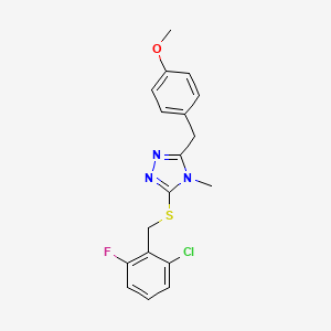 3-[(2-chloro-6-fluorobenzyl)sulfanyl]-5-(4-methoxybenzyl)-4-methyl-4H-1,2,4-triazole