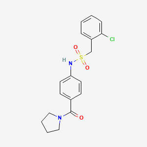 1-(2-chlorophenyl)-N-[4-(pyrrolidin-1-ylcarbonyl)phenyl]methanesulfonamide