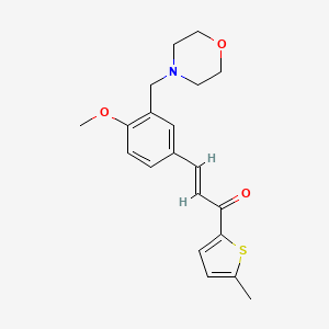 (2E)-3-[4-methoxy-3-(morpholin-4-ylmethyl)phenyl]-1-(5-methylthiophen-2-yl)prop-2-en-1-one