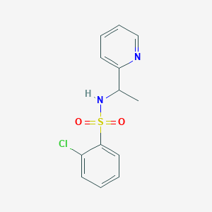 2-chloro-N-[1-(pyridin-2-yl)ethyl]benzenesulfonamide