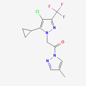 2-[4-chloro-5-cyclopropyl-3-(trifluoromethyl)-1H-pyrazol-1-yl]-1-(4-methyl-1H-pyrazol-1-yl)ethanone