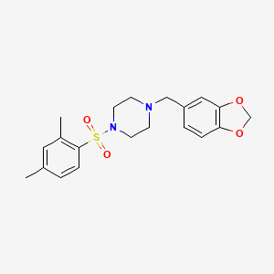 1-(1,3-Benzodioxol-5-ylmethyl)-4-[(2,4-dimethylphenyl)sulfonyl]piperazine