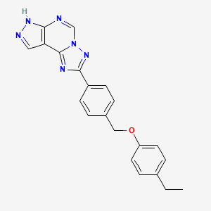 2-{4-[(4-ethylphenoxy)methyl]phenyl}-7H-pyrazolo[4,3-e][1,2,4]triazolo[1,5-c]pyrimidine