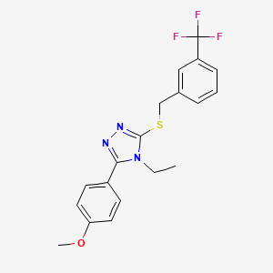 4-ethyl-3-(4-methoxyphenyl)-5-{[3-(trifluoromethyl)benzyl]sulfanyl}-4H-1,2,4-triazole