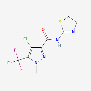 4-chloro-N-(4,5-dihydro-1,3-thiazol-2-yl)-1-methyl-5-(trifluoromethyl)-1H-pyrazole-3-carboxamide