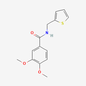 molecular formula C14H15NO3S B10967031 3,4-dimethoxy-N-(thiophen-2-ylmethyl)benzamide 