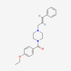 molecular formula C22H26N2O2 B10967036 (4-ethoxyphenyl){4-[(2E)-3-phenylprop-2-en-1-yl]piperazin-1-yl}methanone 