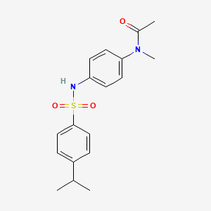 molecular formula C18H22N2O3S B10967047 N-methyl-N-[4-({[4-(propan-2-yl)phenyl]sulfonyl}amino)phenyl]acetamide 