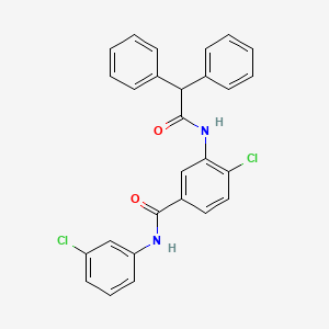 molecular formula C27H20Cl2N2O2 B10967058 4-chloro-N-(3-chlorophenyl)-3-[(2,2-diphenylacetyl)amino]benzamide 