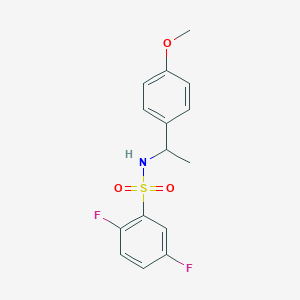 2,5-difluoro-N-[1-(4-methoxyphenyl)ethyl]benzenesulfonamide