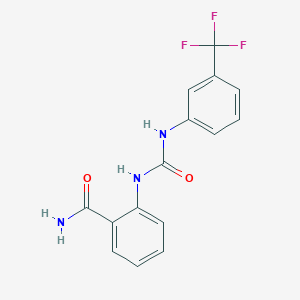 molecular formula C15H12F3N3O2 B10967073 2-({[3-(Trifluoromethyl)phenyl]carbamoyl}amino)benzamide 