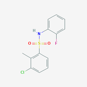 3-chloro-N-(2-fluorophenyl)-2-methylbenzenesulfonamide