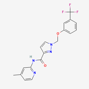 N-(4-methylpyridin-2-yl)-1-{[3-(trifluoromethyl)phenoxy]methyl}-1H-pyrazole-3-carboxamide